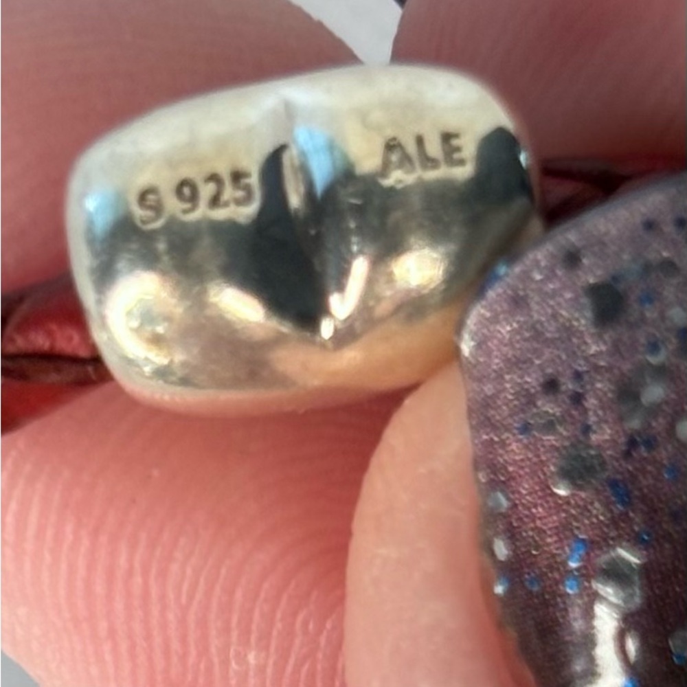 Authentic Solid 925 Silver Pandora Heart Charm - image 2